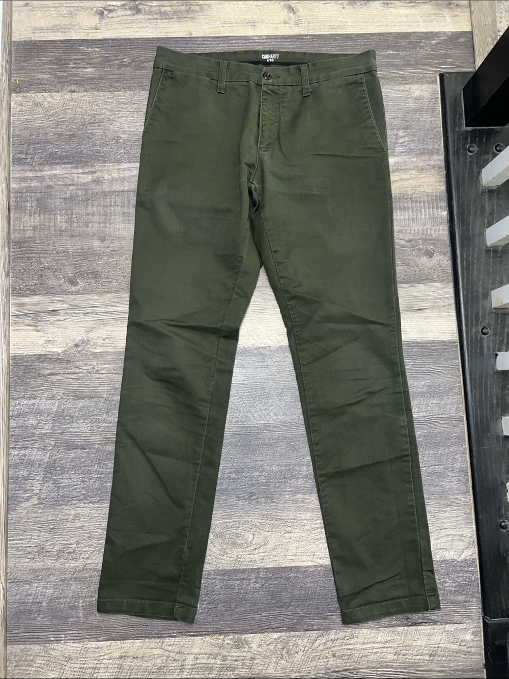 Carhartt WIP Sid Pants Olive Green Chino Pants 33x34